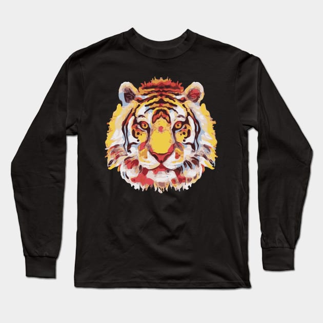 Tiger Art Long Sleeve T-Shirt by valsymot